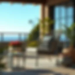 Contemporary outdoor chair made of weather-resistant materials