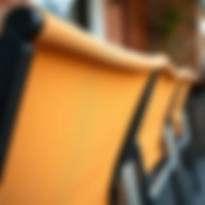 Durable Materials for Outdoor Chairs Close-up of durable materials used in outdoor furniture