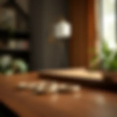 Showcasing Elegant Curtain Rings Elegant curtain rings displayed on a wooden table