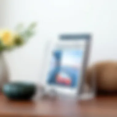 Chic Acrylic Magazine Holder Chic acrylic magazine holder showcasing minimalist design