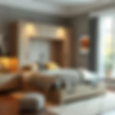 Functional storage solutions integrated into a captains bed