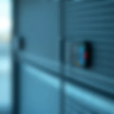 Close-up of smart technology integrated into motorized blinds