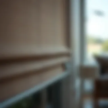 Close-up of Smart Controls on Roller Shade Close-up view of motorized roller shade with smart controls