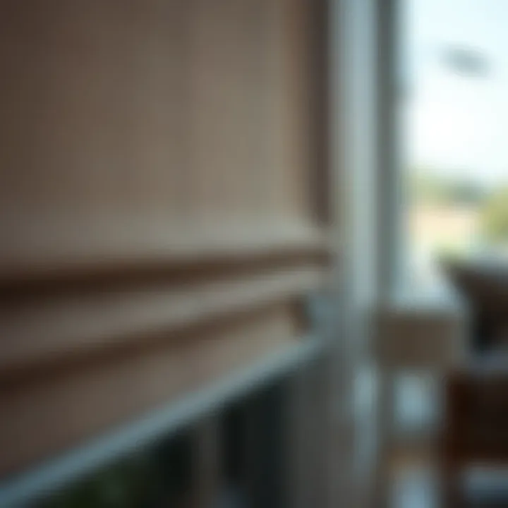 Close-up of Smart Controls on Roller Shade Close-up view of motorized roller shade with smart controls