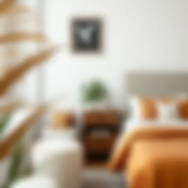 Practical Arrangement in Limited Space Practical arrangement of narrow nightstands in small space