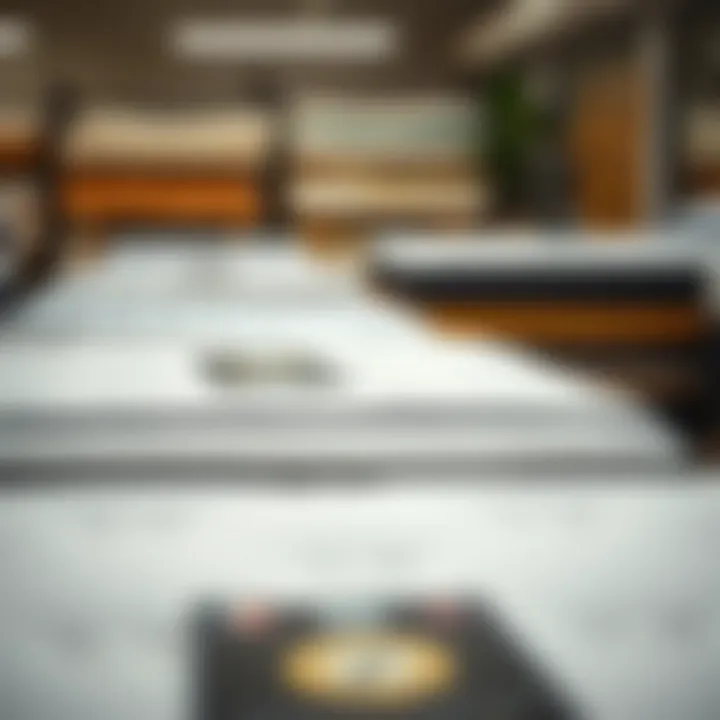 Natural Mattress Selection in Atlanta A selection of natural mattress options available in a local Atlanta store