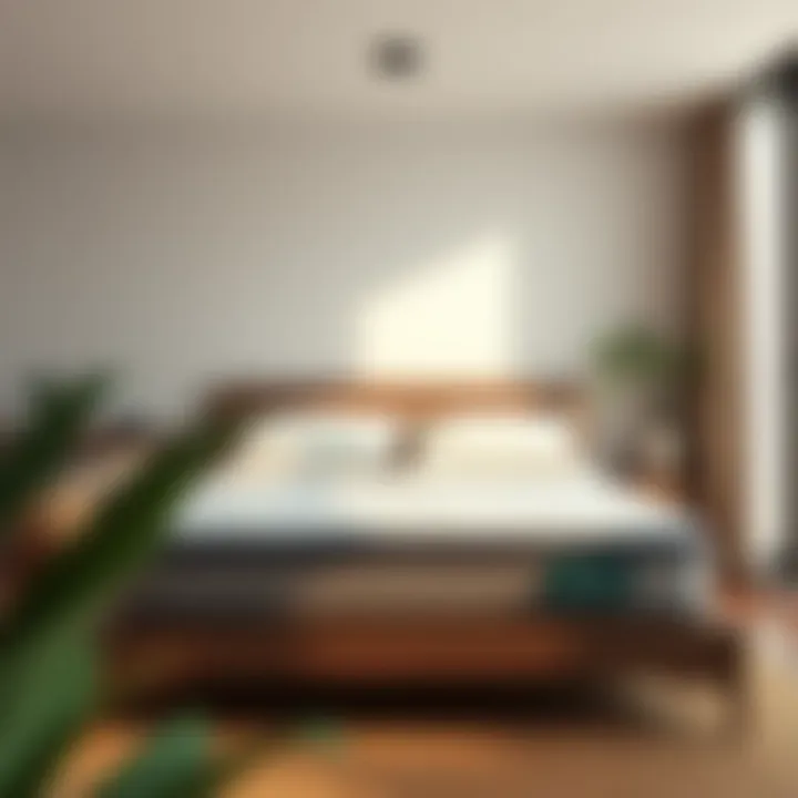 Eco-Friendly Design of Natural Mattresses A serene bedroom showcasing a natural mattress with eco-friendly design