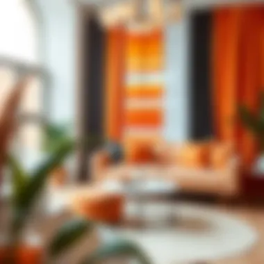 Color psychology chart showcasing orange tones and their effects