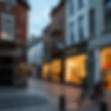 Unique storefronts along a vibrant street in Dublin