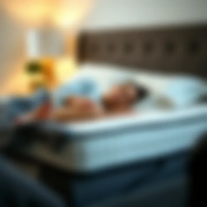 User enjoying restful sleep on Sealy mattress.