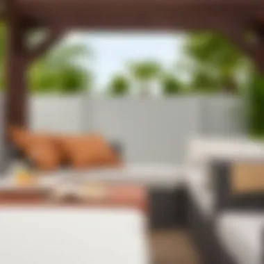 Various materials used in sectional outdoor covers displayed for comparison