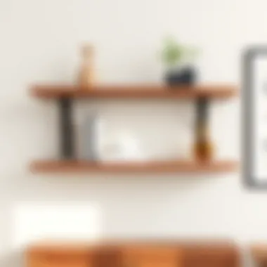 Contemporary Shelf Bracket Installation Stylish shelf bracket installations in a contemporary setting