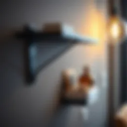 Elegant metal shelf bracket showcasing modern design