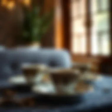 The Elegance of Traditional Turkish Coffee Cup Sets Elegant display of a traditional Turkish coffee cup set