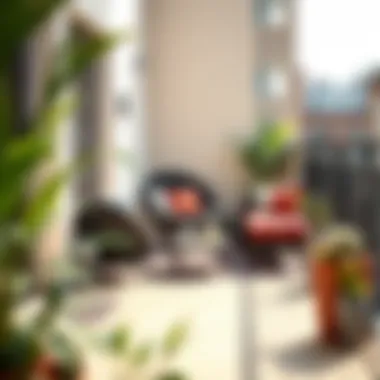 Cozy seating arrangement on a compact balcony