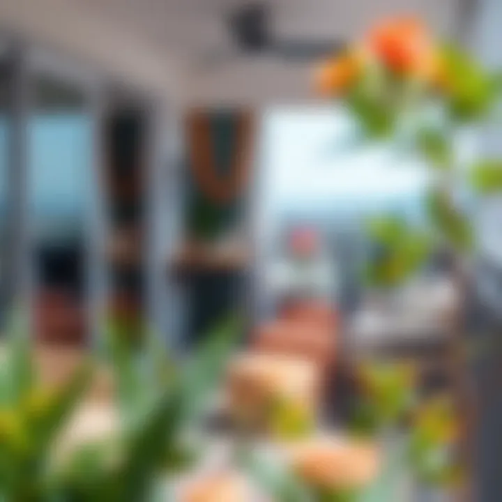 Effective layout of balcony furniture maximizing space