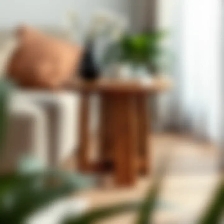 Elegant Side Table Crafted from Reclaimed Wood Elegant side table made from reclaimed wood