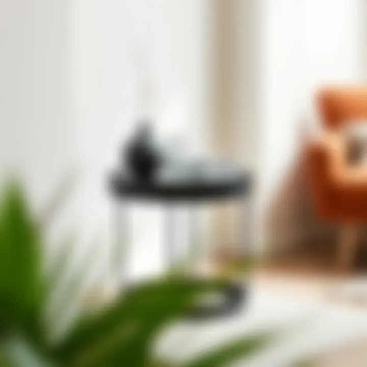 Modern Geometric Side Table in a Minimalist Setting Modern geometric side table in a minimalist setting