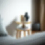 Stylish small side table with decorative accents