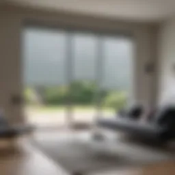 Showcasing modern smart roller blinds in a stylish living room setting