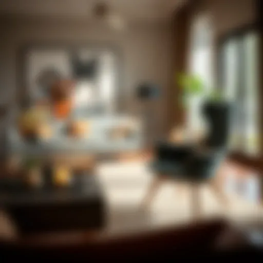 Elegant mid-century modern chair in a stylish living room