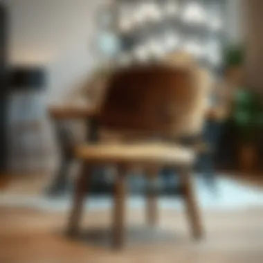 Rustic Meets Modern Industrial-style chair made from reclaimed wood in a contemporary dining setting