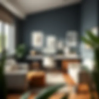 Stylish Home Office Setup Trendy home office setup with stylish furniture