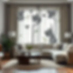 Elegant koala curtains enhancing a modern living room