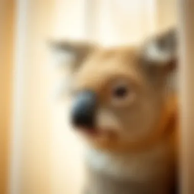 Detailed Fabric Quality of Koala Curtains Close-up of the fabric texture of koala curtains