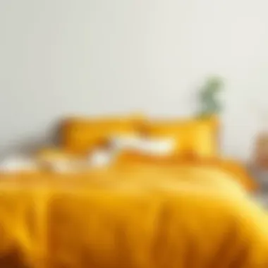 Exploring Material Choices for Mustard Yellow Comforters Different material options for comforter sets in mustard yellow