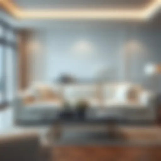 Luxurious Off-White Leather Sofa Luxurious off-white leather sofa in a contemporary living room