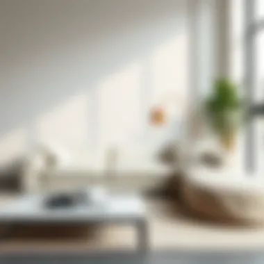 Off-White Leather Sofa in Minimalism Off-white leather sofa in a minimalist setting