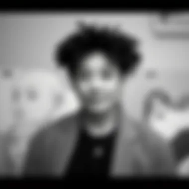 Portrait of a notable artist known for their use of grey tones