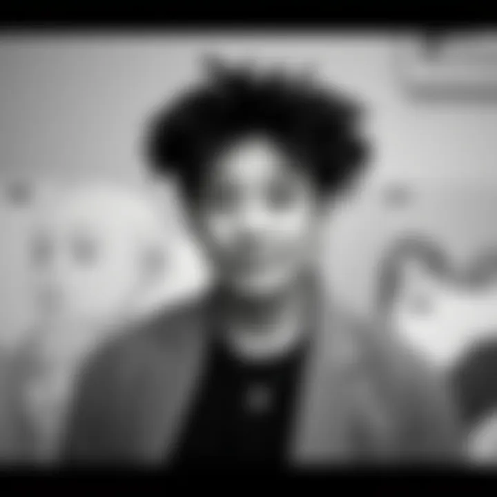 Portrait of a notable artist known for their use of grey tones