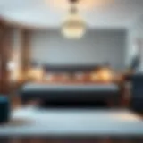 Elegant divan base bed in a modern bedroom setting