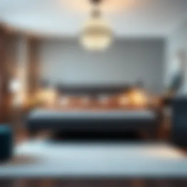 Elegant divan base bed in a modern bedroom setting