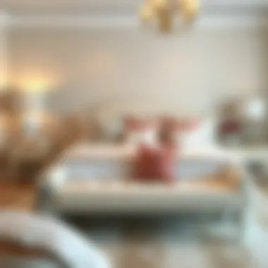 Cozy Bedroom with Cream Bench Accents Cozy bedroom featuring cream bench with decorative pillows