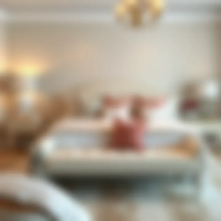 Cozy Bedroom with Cream Bench Accents Cozy bedroom featuring cream bench with decorative pillows