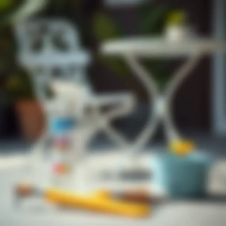 Maintenance Tools for Bistro Set Care Maintenance tools for furniture care alongside a bistro set