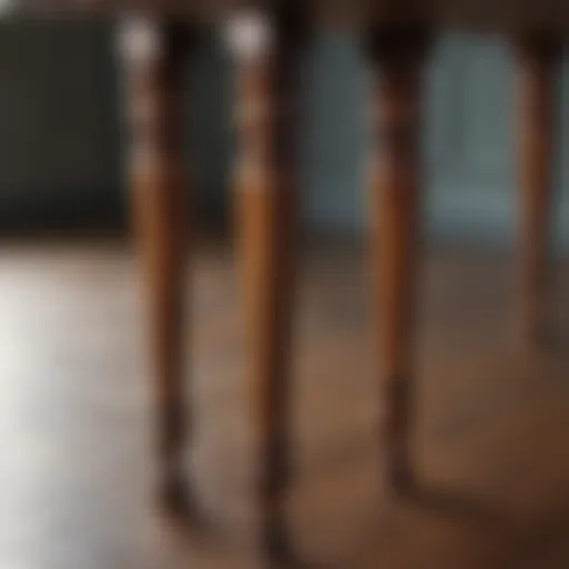 Elegant wooden table legs showcasing craftsmanship