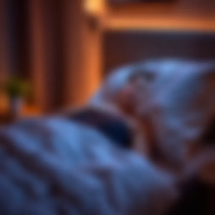 Illustration of a person experiencing comfort while sleeping