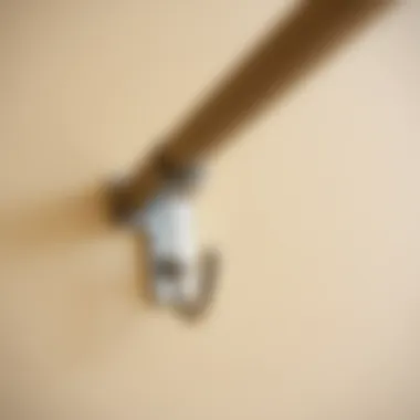 Installation of 3M Curtain Rod Hooks Installation of 3M curtain rod hooks on a wall