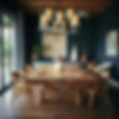 Artisan-Crafted Dining Table Artisan-crafted wooden dining table with unique chairs