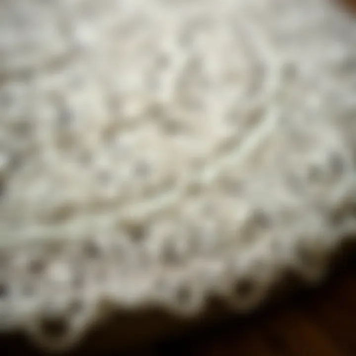 Craftsmanship in Circular Rug Fabrics Close-up of textured fabric used in a circular rug, showcasing craftsmanship