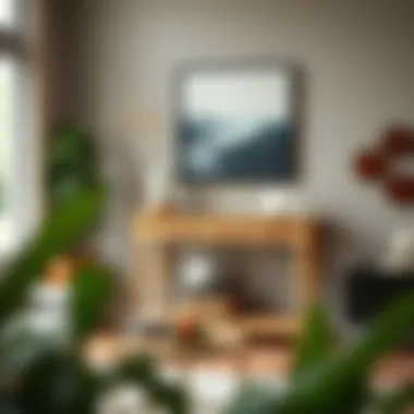 Customization options for an unfinished pine console table displayed