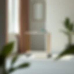 Stylish slim cart showcasing modern design in a minimalist setting