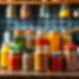 Elegant arrangement of plastic spice jars showcasing vibrant spices