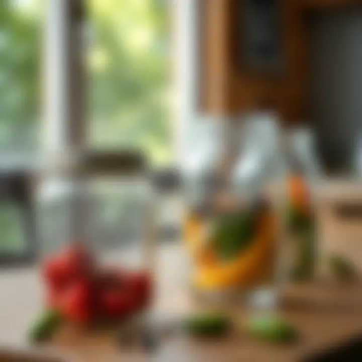 Visual representation of sustainability benefits with mason jars in food preservation