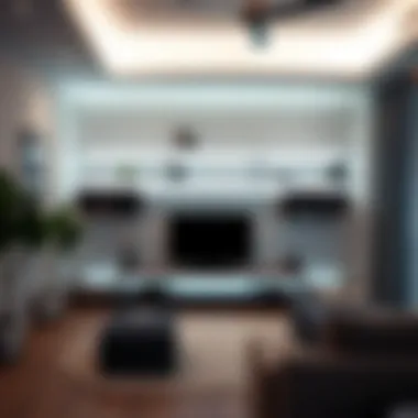 Elegant Room with LED Strip Lighting Elegant room showcasing 12V LED strip lights under shelves