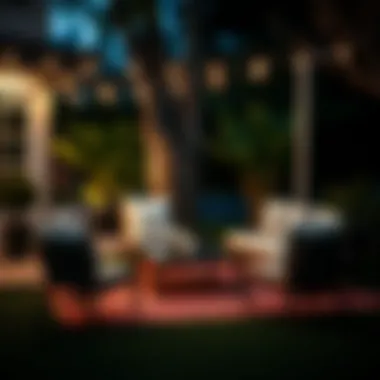 Creative Outdoor Setup with LED Lights Creative outdoor setup illuminated by 12V LED strip lights